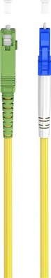 Fiber kábel LC-SC/APC, 3m Simplex OS2(9/125µm), LSOH, G657.A2, ohybný, 3mm, žltý