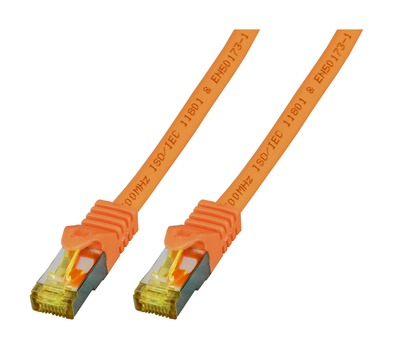S/FTP (PiMF) Patchkábel LSOH 0.15m cat.7, oranžový, Cu