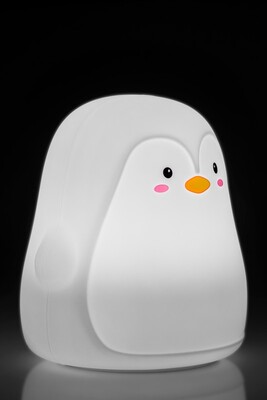 Nočná LED lampa "Tučniak", rôzne režimy svietenia, RGB farby, nabíjacia (USB C)