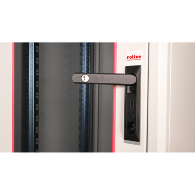 19" Rack na podlahu 22U, 1125x600x600mm (HxWxD), BASIC, sklenené dvere, sivý