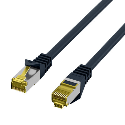 S/FTP (PiMF) Patchkábel LSOH 1m cat.7, čierny, Cu