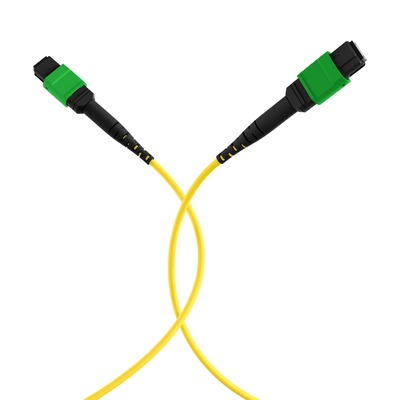 Fiber kábel MPO/APC-MPO/APC, 10m  OS2(9/125µm), LSOH, 3mm, žltý, Typ-B