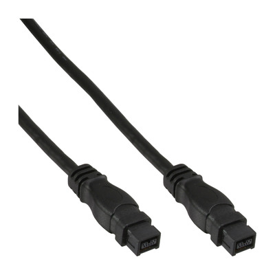 Kábel FireWire 9/9 M/M 1.8m, IEEE 1394b, 800 Mbit/s, tienený, čierny