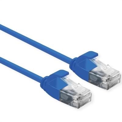 UTP Patchkábel LSOH 3m cat.6a, modrý, slim, Cu, Flex Cable, Component Level