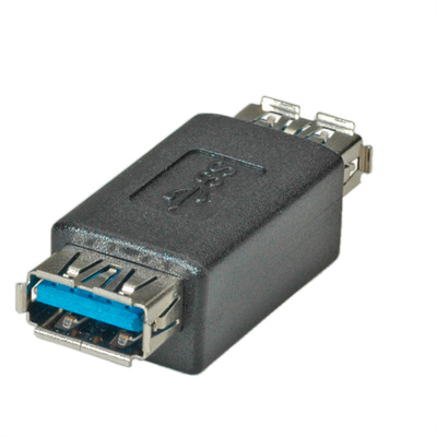 Adaptér/spojka USB 3.2 Gen 1, A-A F/F, čierny