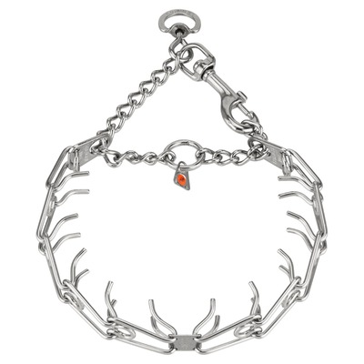 Obojok ostnatý sťahovací ULTRA-PLUS 4mm/63cm, karabína, obmedzovač, nerezová oceľ, HS