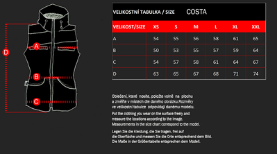 Vesta COSTA s kapucňou, s podšívkou, čiastočne nepremokavá, šušťáková, čierna+fialová XXL