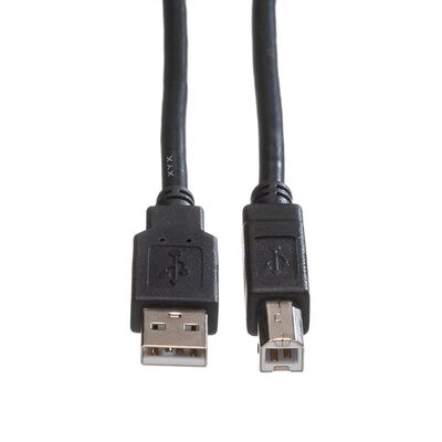 Kábel USB 2.0 A-B M/M 0.8m, High Speed, čierny