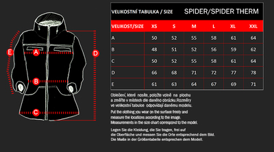 Vetrovka SPIDER s kapucňou, čiastočne nepremokavá, čierna+sivá reflexná, L