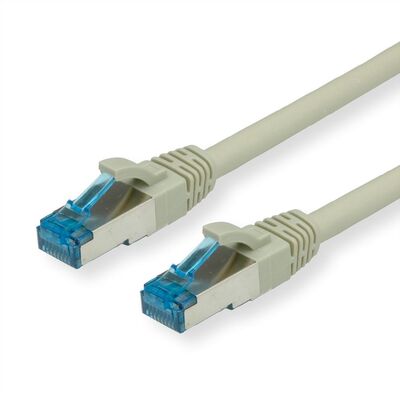 S/FTP (PiMF) Patchkábel LSOH 0.3m cat.6a, sivý, Cu