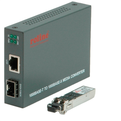 Optický konvertor RJ45 - SFP, Gigabit, GBIC LC Duplex MM OM do 500m v balení, čierny