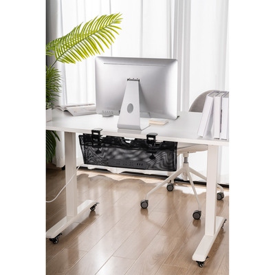 Káblový organizér, žľab na káble pod stôl, 610 x 240 x 160 mm (DxHxV), čierny