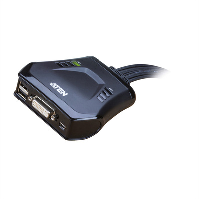 KVM switch/prepínač 2PC, DVI-I, USB, star