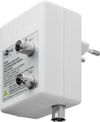 Zosilovač/rozbočovač TV signálu, 2IN/1OUT, 47 - 862 MHz, DVB-T, DVB-T2, DVB-C