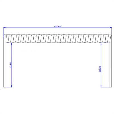 Kábel el. špirála 1m - 4m, 1.5mm², biely