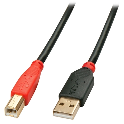 Kábel USB 2.0 A-B M/M 15m, High Speed, čierny, AKTÍVNY