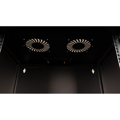 19" Rack na stenu 9U, čierny, 460x540x400 mm (HxWxD), RAL 9005, BASIC