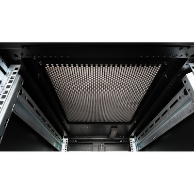 19" Rack na podlahu 36U, 1705x600x1000mm (HxWxD), PRO, Plexiglas, čierny