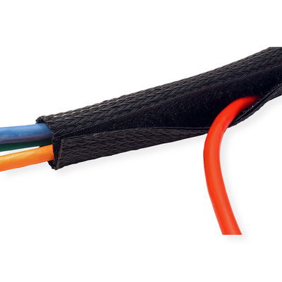Káblový organizér Kábel Fix, suchý zips, 2.5m, ⌀ do 25mm, čierny