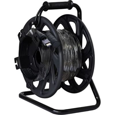 Kábel HDMI M/M 50m, Ultra High Speed+Eth, 8K@60Hz, HDMI 2.1, jednosmerný, aktívny, optický, bubon