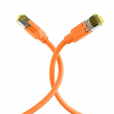 S/FTP (PiMF) Patchkábel LSOH, 15m cat.6a, oranžový, Cu, Draka UC900 s TM31