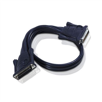 Kábel pre KVM prepínače DB25 - DB25 M/F 15m, Daisy Chain, čierny