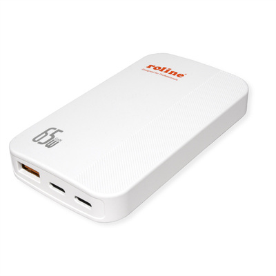 Nabíjačka USB 230V 3port, 1xUSB A, 2xUSB Typ C, 65W, PD, QC 3.0, cestvoná/skladacia, biela