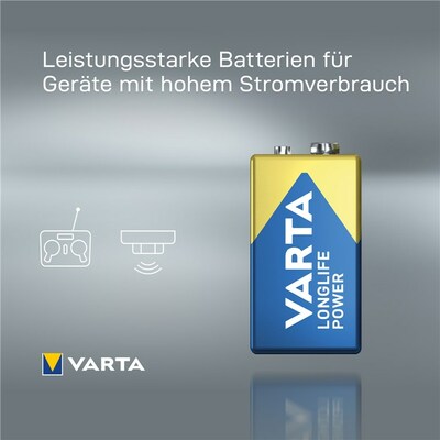 Baterka VARTA Longlife Power Alkalická 9V (6LR61) 1BL