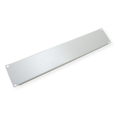 19" záslepka 2U, kovová, sivá RAL7035