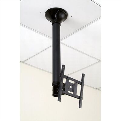 Držiak pre monitor / TV, stropný, max 20kg, dĺžka 65-105cm, VESA 75/100/200, čierny