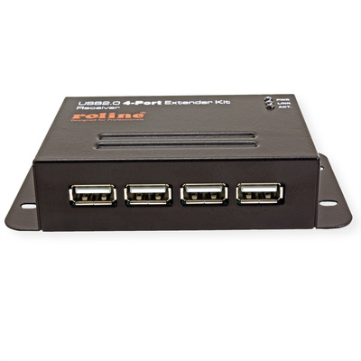 Predĺženie USB 2.0 cez TP do 50m, USB hub (4port), PoC (Power Over Cable)