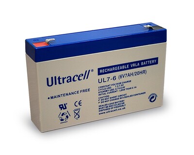 Batéria Ultracell AKKU UL7-6 (6V 7Ah), Faston (4.8mm)