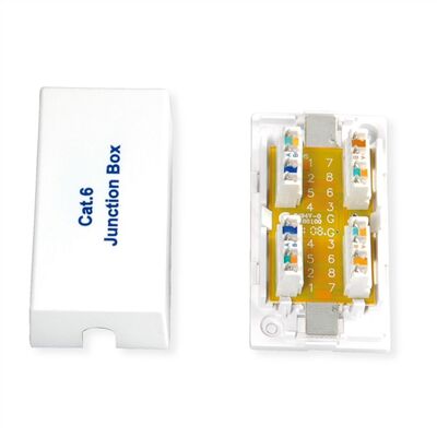 Spojka inštalačného kábla, Junction BOX UTP, cat.6, LSA-LSA, netienená, biela