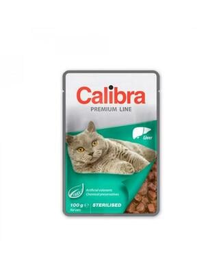 Calibra KAPSIČKA Premium cat Sterilised Pečeň v omáčke 24 x 100 g