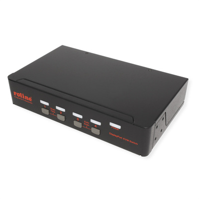 KVM switch/prepínač 4PC, DisplayPort, USB, USB hub