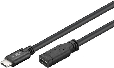 Kábel USB 3.2 Gen 1 CM/CF 1m, 5Gbps, PD 60w 20V3A, čierny, predlžovací