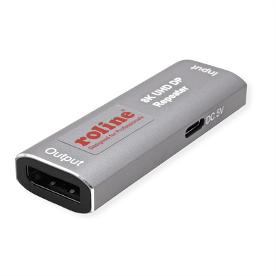 Zosilovač/repeater DisplayPort 1.4 do 10m, 8K@60Hz, UHD, HDCP 2.2, možnosť napájania (USB C)