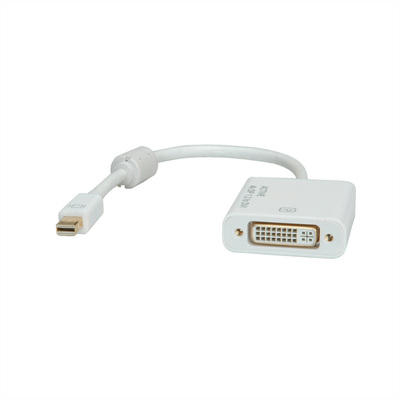 Adaptér mini DisplayPort/DVI M/F, 15cm biely