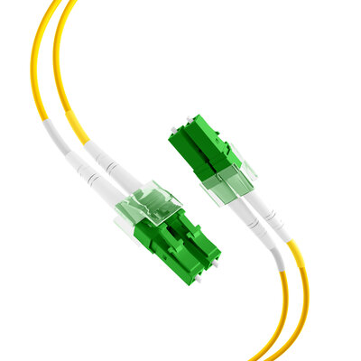 Fiber kábel LC/APC-LC/APC, 2m Duplex OS2(9/125µm), LSOH, 2mm, žltý