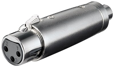 Adaptér XLR/Cinch (RCA) F/F, kovový, priamy