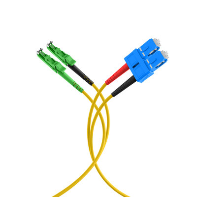 Fiber kábel SC-E2000/APC, 25m Duplex OS2(9/125µm), LSOH, 3mm, žltý