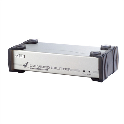 Video distribútor / splitter DVI-I + audio, 1IN/4OUT, 1920x1200@60Hz