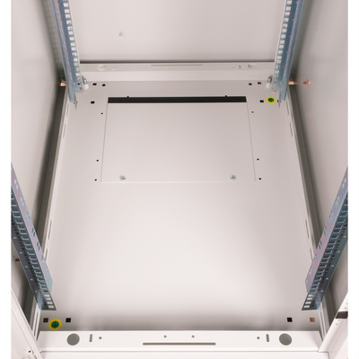 19" Rack na podlahu 42U, 2010x600x800mm (HxWxD), BASIC, sklenené dvere, sivý