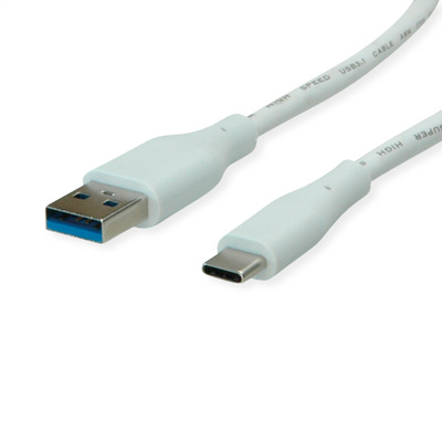 Kábel USB 3.2 Gen 1, AM/CM Typ C 3m, 5Gbps, biely