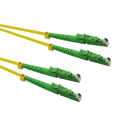 Fiber kábel E2000/APC-E2000/APC, 5m Duplex OS2(9/125µm), LSOH, 3mm, žltý