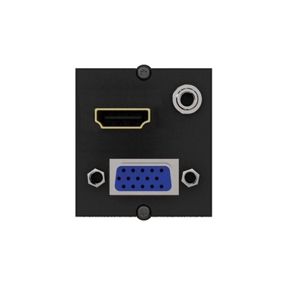 Modul pre BACHMANN, HDMI + VGA + 3,5mm stereo jack, F/F, 0.2m, čierny