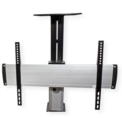 Držiak na kolieskach pre TV 37-70", s policou, výška 120-160cm, max 50kg, VESA do 600x400, sivý