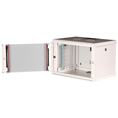 19" Rack na stenu 7U, sivý, 418x600x450mm (HxWxD), RAL7035, PRO, odnímateľné bočnice