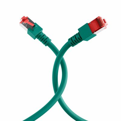 S/FTP (PiMF) Patchkábel LSOH 3m, cat.6, zelený, Cu