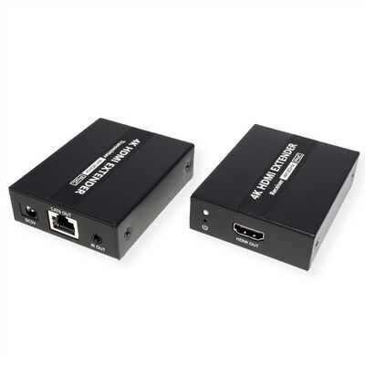 Predĺženie HDMI cez TP do 40m, IR, 4K@60Hz, Power over Cable (PoC), s lokálnym monitorom "loop out"